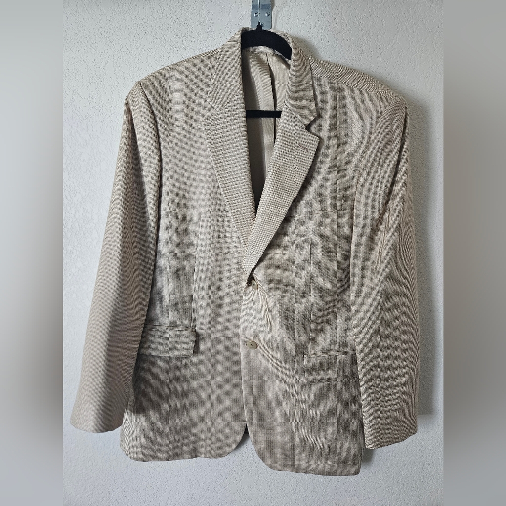 Vintage Ralph Lauren Dillards Men's Beige Blazer